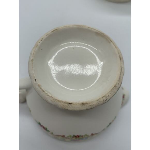 Vintage Clemons Pottery Mildred Covered Sugar and Creamer Spring Pastels read - Picture 9 of 13